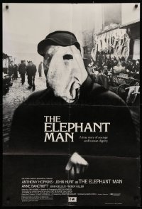 9w010 ELEPHANT MAN English 1sh 1980 John Hurt is not an animal, David Lynch, Anthony Hopkins!