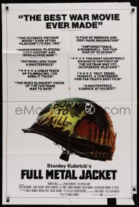 9w013 FULL METAL JACKET English 1sh 1987 Stanley Kubrick Vietnam War movie, Philip Castle art!