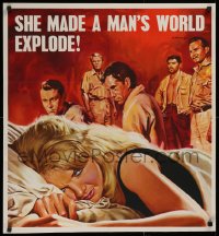 9w028 STATION SIX-SAHARA TRIMMED English 1sh 1964 super sexy Carroll Baker in hot motion picture!