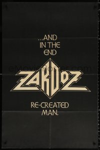 9w039 ZARDOZ teaser English 1sh 1974 John Boorman, Sean Connery, in the end he re-created man!