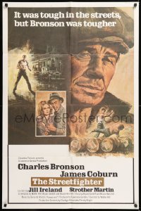 9w444 HARD TIMES int'l 1sh 1975 Walter Hill, Dippel art of Charles Bronson, The Streetfighter!