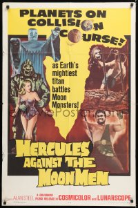 9w458 HERCULES AGAINST THE MOON MEN 1sh 1965 Earth's mightiest man Sergio Ciani vs monsters!