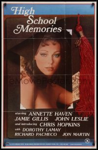 9w462 HIGH SCHOOL MEMORIES 24x37 1sh 1981 Jamie Gillis, cool image of sexy Annette Haven!