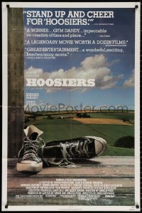 9w468 HOOSIERS 1sh 1986 best basketball movie ever, Gene Hackman, Dennis Hopper!
