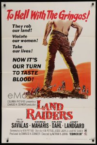 9w538 LAND RAIDERS 1sh 1969 Telly Savalas, George Maharis, cool gunslinger art!