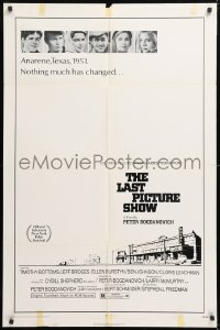 9w543 LAST PICTURE SHOW 1sh 1971 Peter Bogdanovich, Jeff Bridges & Cybill Shepherd!