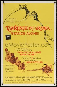 9w552 LAWRENCE OF ARABIA int'l 1sh R1970 David Lean classic, Peter O'Toole, Winner of 7 Academy Awards!