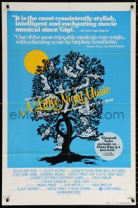 9w562 LITTLE NIGHT MUSIC teaser 1sh 1978 Elizabeth Taylor, Diana Rigg, cool tree art!