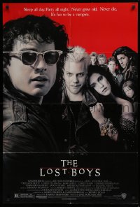 9w572 LOST BOYS 1sh 1987 teen vampire Kiefer Sutherland, directed by Joel Schumacher!