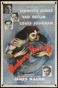 9w585 MADAME BOVARY 1sh 1949 Jennifer Jones, Van Heflin, Louis Jourdan, James Mason!