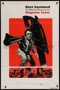 9w592 MAGNUM FORCE int'l 1sh 1973 Clint Eastwood is Dirty Harry pointing his huge gun, different!