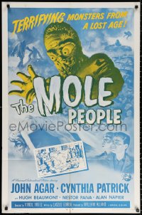 9w622 MOLE PEOPLE 1sh R1964 from a lost age, horror crawls from the depths of the Earth!