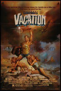 9w640 NATIONAL LAMPOON'S VACATION NSS style 1sh 1983 Chevy Chase and cast by Boris Vallejo!