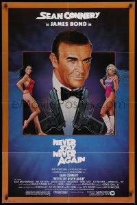 9w645 NEVER SAY NEVER AGAIN 1sh 1983 art of Sean Connery as James Bond 007 by Obrero!