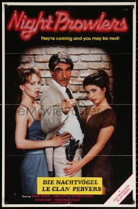 9w652 NIGHT PROWLERS 24x37 1sh 1986 Harry Reems with gun, they're coming and you may be next!