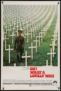 9w659 OH WHAT A LOVELY WAR 1sh 1969 Richard Attenborough WWI musical, officer in graveyard!