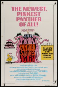 9w692 PINK PANTHER STRIKES AGAIN 1sh 1976 Peter Sellers is Inspector Clouseau, T.W. art!