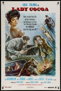9w700 POP GOES THE WEASEL 1sh 1975 Lola Falana is Lady Cocoa, cool completely different action art!