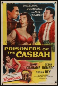 9w705 PRISONERS OF THE CASBAH 1sh 1953 dazzling, desirable & deadly sexy Gloria Grahame!