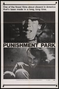 9w709 PUNISHMENT PARK 1sh 1971 Peter Watkins finest film about dissent in America, Vietnam War!