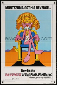 9w738 REVENGE OF THE PINK PANTHER style B advance 1sh 1978 Blake Edwards, funny Aztec cartoon art!
