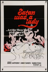 9w767 SATAN WAS A LADY 1sh 1975 Doris Wishman, sexy artwork, let her show you how good it feels!