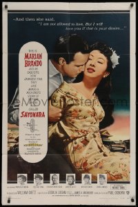 9w771 SAYONARA 1sh 1957 Marlon Brando, Miiko Taka, I am not allowed to love but I will!