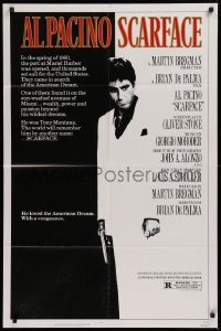 9w775 SCARFACE 1sh 1983 Al Pacino as Tony Montana, Brian De Palma, Oliver Stone!