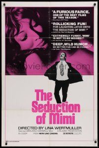 9w782 SEDUCTION OF MIMI 1sh 1974 Mimi metallurgico ferito nell'onore, Lina Wertmuller, Italian