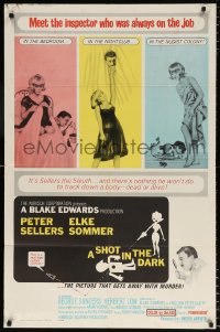 9w796 SHOT IN THE DARK 1sh 1964 Blake Edwards, Peter Sellers, sexy Elke Sommer, Pink Panther!
