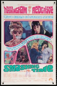 9w810 SMASHING TIME 1sh 1968 Rita Tushingham, Lynn Redgrave, two sexy girls go stark mod!