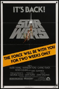 9w831 STAR WARS NSS style 1sh R1981 George Lucas classic epic, art by Tom Jung, two weeks only!