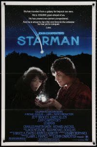 9w837 STARMAN 1sh 1984 John Carpenter, alien Jeff Bridges & Karen Allen, company's coming!