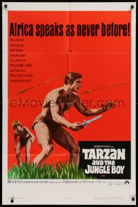 9w870 TARZAN & THE JUNGLE BOY 1sh 1968 could Mike Henry find him in the wild jungle?