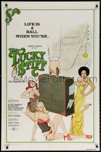 9w883 THAT LUCKY STIFF 1sh 1980 Chuck Vincent, Tierney art of a man w/briefcase filled with money!