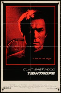 9w897 TIGHTROPE 1sh 1984 Clint Eastwood is a cop on the edge, cool handcuff image!