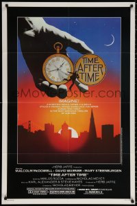 9w899 TIME AFTER TIME 1sh 1979 Malcolm McDowell as H.G. Wells, David Warner as Jack the Ripper!