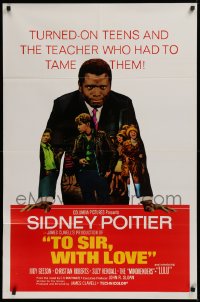 9w901 TO SIR, WITH LOVE int'l 1sh R1973 Sidney Poitier, Lulu, directed by James Clavell!