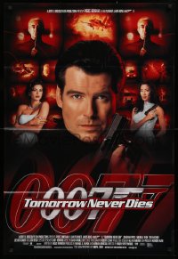 9w903 TOMORROW NEVER DIES 1sh 1997 Pierce Brosnan as Bond, Michelle Yeoh, sexy Teri Hatcher!