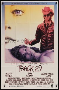 9w911 TRACK 29 1sh 1988 Nicholas Roeg, cool image of Gary Oldman, sexy Theresa Russell!