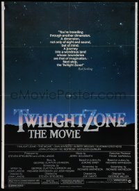 9w922 TWILIGHT ZONE 1sh 1983 Rod Serling TV series, Spielberg, Alvin art, w/border design!
