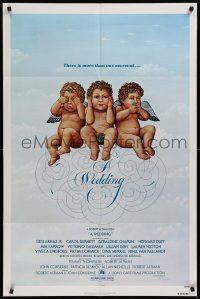9w954 WEDDING 1sh 1978 Robert Altman, Carol Burnett, Mia Farrow, different!