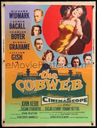 9x110 COBWEB style Z 30x40 1955 Richard Widmark, Lauren Bacall, Charles Boyer, Gloria Grahame, Gish