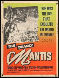 9x114 DEADLY MANTIS 30x40 1957 art of soldiers attacking giant insect by Washington Monument!