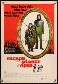 9x121 ESCAPE FROM THE PLANET OF THE APES 30x40 1971 meet Baby Milo who has Washington terrified!