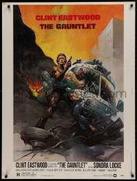 9x131 GAUNTLET 30x40 1977 great art of Clint Eastwood & Sondra Locke by Frank Frazetta!