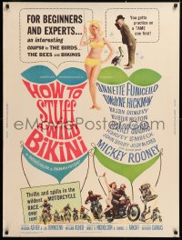 9x144 HOW TO STUFF A WILD BIKINI 30x40 1965 sexy Annette Funicello, Keaton, biker & bikini art!