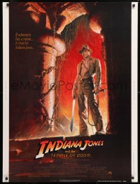 9x147 INDIANA JONES & THE TEMPLE OF DOOM 30x40 1984 Harrison Ford, Kate Capshaw, Bruce Wolfe art!