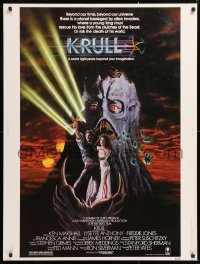 9x151 KRULL 30x40 1983 sci-fi fantasy art of Ken Marshall & Lysette Anthony in monster's hand!