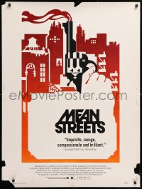 9x156 MEAN STREETS 30x40 1973 Robert De Niro, Martin Scorsese, cool artwork of hand holding gun!